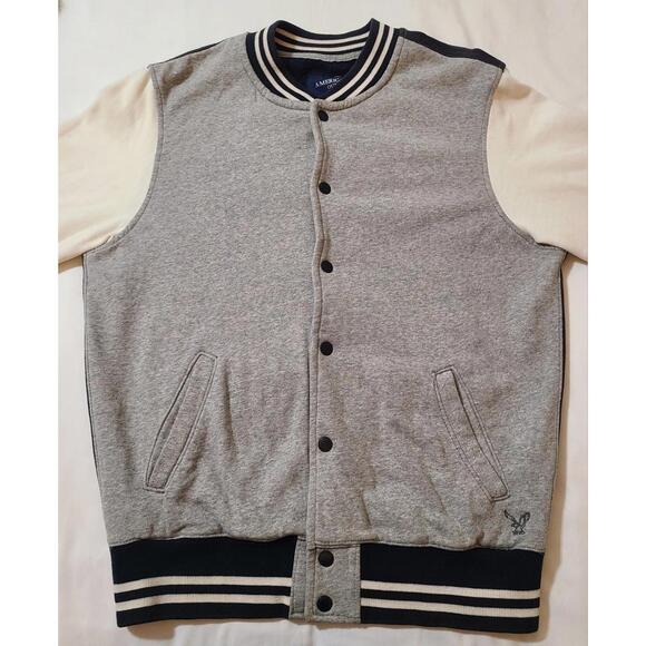American Eagle Outfitters Varsity Sweatshirt Jacket Mens Size Medium Sports GUC - Picture 2 of 13